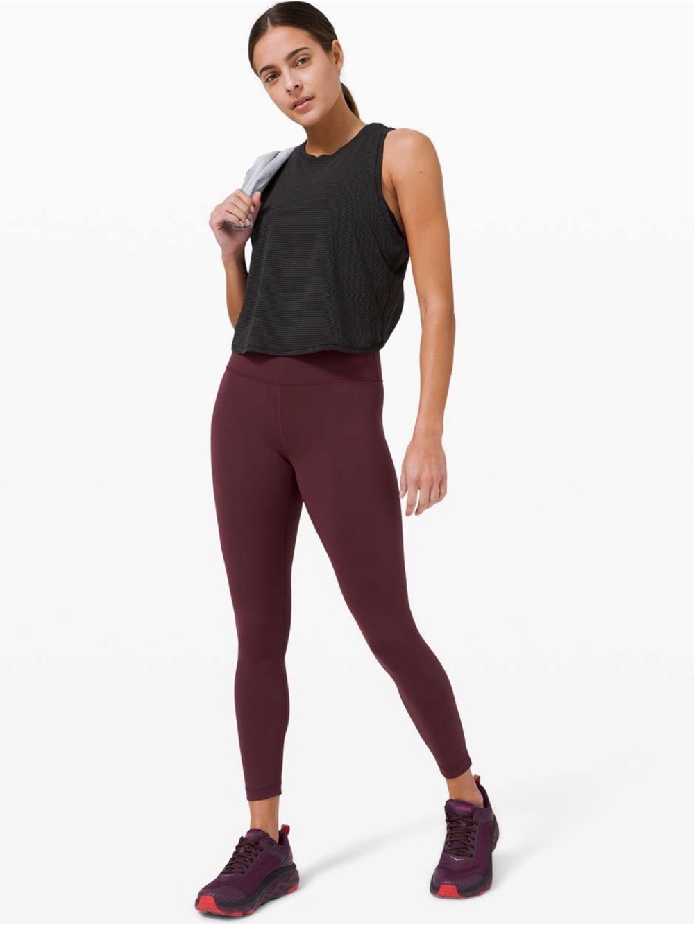 Lululemon Wunder Train High-Rise Tight 25” Cassis Size 8 Burgundy Leggings